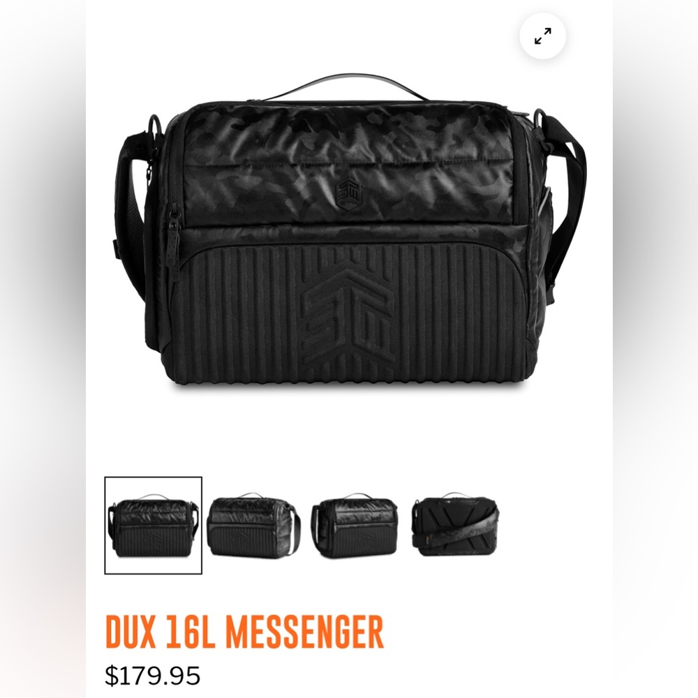 STMgoods Dux Black Camo 16L Messenger Bag